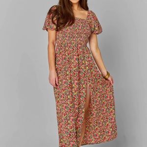 Buddy Love smocked midi dress in rosebud